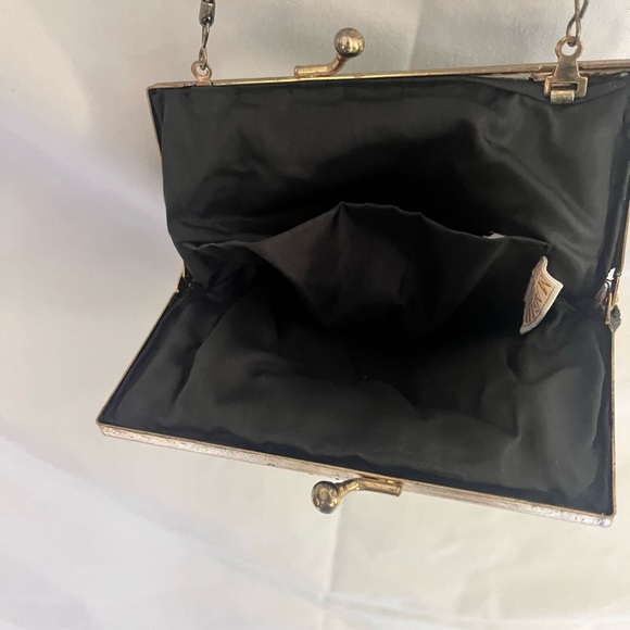 Vintage 1950’s beaded evening bag by Magid black hand beaded - Picture 3 of 5